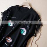 Sweat Girl Face Lace Short Sleeve t Shirt thumbnail-5