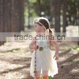 Ivory Gold Sequined Glitter Tulle Lace Fabric Baby Dress Pictures Girls Tutu Dress thumbnail-1