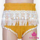 Unisex 0-1years Infant Clothes Plain Color Lace Tassles Newborn Baby Size Toddler Beach Bubble Shorts Diaper thumbnail-3