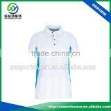 2017 New Style Polyester Pique White Splicing Blue Side Seam Men's Golf Polo Shirt thumbnail-1