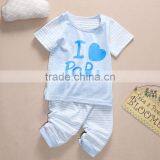 Wholesale Summer Cotton Printing Girls Kids t Shirt With Pants Set thumbnail-3