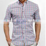 2016 New Design Fashionable Style Slim Fit Plaids Short Shirts for Men thumbnail-1
