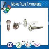Taiwan #12-14 x 1-1/2" Hex Unslotted Hex Washer Head Epoxy #3 410 Stainless Steel Bonded Sealing Washer Self-Drilling Screw thumbnail-6