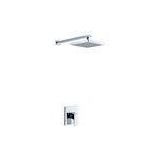 Chrome Wall Mount Bathroom Sink Faucet , Brass Bath Shower Mixer with Single Lever