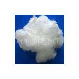 100% Recycled Polyester Staple Fiber , Semi Dull Raw White Solid