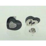 Ceramic Silver Earring thumbnail-1