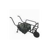 Sturdy Powder Coated Steel Frame Single Wheel Folding Fishing Tackle Trolley / Heavy Loader Wheel ba