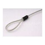 2.5 mm 7 * 7 Transparent  Wire Rope Assembly  PVC Coated With Single Loop / Double Loop