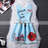 Dandelion Rosy r Women Printed A Line Dress/sym Rose Multi Design Sleeveless A Line Dress /polyester Latest Designs