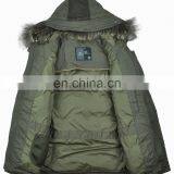 2017 Lastest Fashion Army Style Handsome Hooded Big Fur Down Jacket thumbnail-2