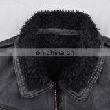 2015 Lastest Fashion Mens Stylish Warm Lamb Nappa Leather Jacket thumbnail-3