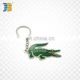 3D Crocodile Shape Custom Painted Metal Keychain With Keyring