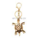 Wholesale Fashion Gold Plating White&pink Rhinestone Key Chain Turtle Jewelry thumbnail-2