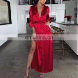 Hot Selling Sexy Dress Woman Clothing Latest Design Long Sleeve Long Dresses thumbnail-1