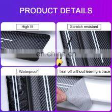 4pcs Car Sticker Door Carbon Leather Fiber Sill Plate thumbnail-4