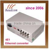Baudcom 4E1 to Ethernet 10/100base-t Converter