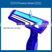 China Custom Fashion Blue Shaver 2 Blade Can be Customized Manual Men Shaver Disposable Face Razor Body Razor thumbnail-5