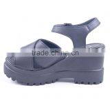 Wholesale Latest Ladies Buckle Sandals pu Sole Platform Designs Made in China thumbnail-4