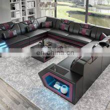 New Home Needed Living Room Beautiful Sectional Sofa Set Furniture With LED Light thumbnail-4