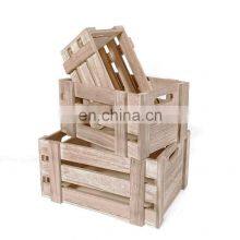 Decorative Storage Wooden Crates (Set of 3) Natural Perfect for Gardening Wedding Display Wooden Box