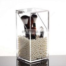 acrylic tabletop brush box holder custom acrylic cosmetic storage