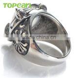 Topearl Jewelry High Quality Gothic Stainless Steel Evil Eye Dragon Claw Ring MER143 thumbnail-3
