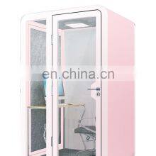 30dB Sound Proof Denoise Room With 10mm Transparent Tempered Glass Audiometric Booth Piano for School thumbnail-5