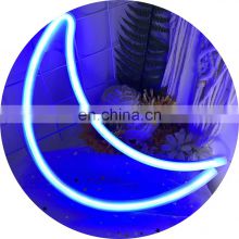 Drop Shipping Led channel letter logo sign USB and Battery Moon Lamp Night Lights Custom LED Neon Signs for pink wall Decor