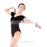 (2711) Short Sleeve Dance Leotard, Ballet Velvet Leotard, Green Velvet Leotard thumbnail-6