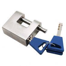 80mm Stainless Steel Rectangular Padlock Waterproof Container Lock thumbnail-1