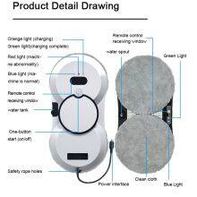 The Most Popular Drone Window Cleaning Robot in 2024, Atomized Dual Water Spray 3800pa Suction Electric Window Cleaning Machine thumbnail-5