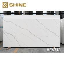 High Quality Modern Design Calacatta White Artificial Quartz Stone Slab Versatile Bathroom Table Top Kitchen Dining Living Room thumbnail-3