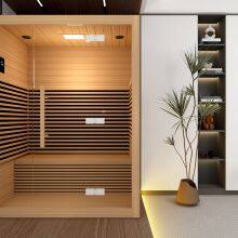 Minimalist Style Wooden Indoor Wet Steam Sauna Room With Bluetooth Speaker and Touch Control thumbnail-2