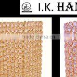 Crystal Beads Candle T-light Holder , Silver Crystal Candle Pillar Holder Manufacturer