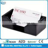 Black Personalized PU Leather Business Card Holder Display