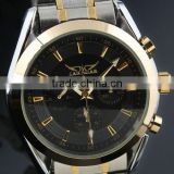 New Men's Black Dial Golden Case Elegant Automatic Mechanical Watch WM198