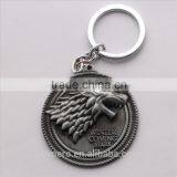 Game of Thrones Shield Round Coin Metal Pendant Key Chain Chaveiro Key Ring thumbnail-3