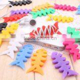 Cute Silicone Headset Wire Winder in Fishbone Shape thumbnail-4