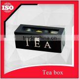Small MDF Wood Lacquer Tea Box With Window