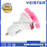 OEM usb car charger cute mobile phone charger car adapter 2.1a