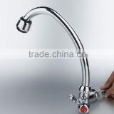 GLD 2016 New single holder single hole kitchen faucet chromed hot and cold 360 rotation thick brass