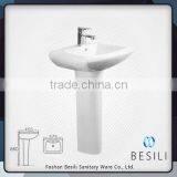 Simple Modern Bathroom Ceramic Sink Pedestal Wash Basin J8011 thumbnail-2