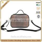 CSS1496-001 2016 Newest Chinese Manufacturer Made Lady Metal Genuine Leather Lizard Grain Coss Body Handbag thumbnail-5