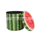 Watermelon Printing Folding Ottoman Seat Stool thumbnail-3
