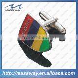 Custom Brass Soft Enamel Men Metal Cufflinks Parts thumbnail-3
