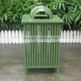 Metal outdoor dustbin street furniture outdoor garbage bin stand