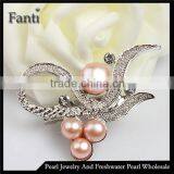 Pearl bijou jewelry in china freshwater pearl brooch