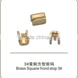Brass Square top Stopper No.3 zipper garment accessories