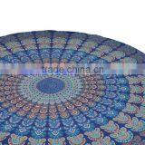 Jaipuri Cotton Mandala Round Tapestry Hippie Beach Sheet Through Table Cover 100% Cotton Wholesale thumbnail-2