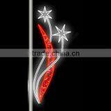 High Quality Pure White Outdoor Decoration With Stars 3d Led Street Pole Motif Light thumbnail-5